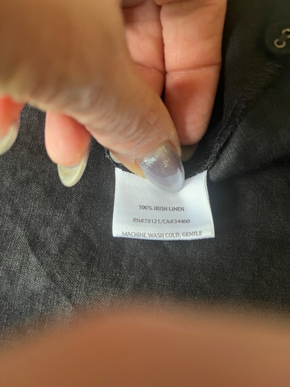 Eileen Fisher Black Linen Blend Tunic Coverup/Dress minimalist lightweight - Picture 3 of 7
